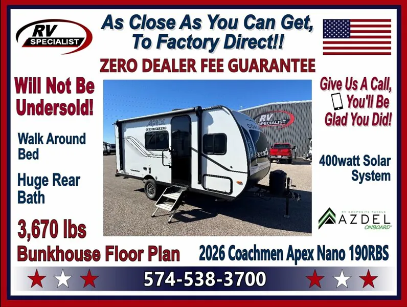 2026 Coachmen Apex Nano 190RBS - Photo 2