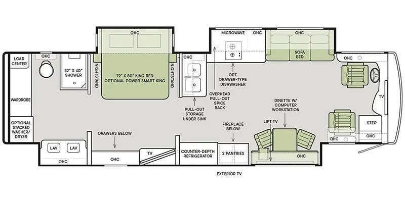 Tiffin Allegro Bus 35 CP floor plan