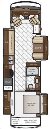 Newmar Bay Star 3408 floor plan