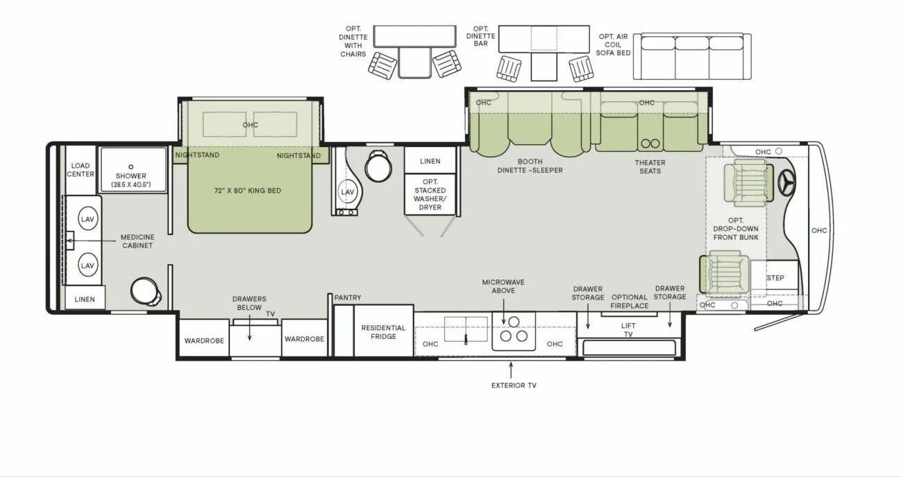 Tiffin Byway 38 CL floor plan