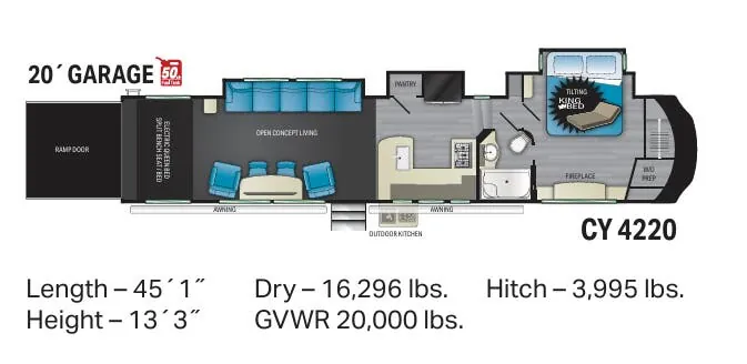 Heartland Cyclone 4220 floor plan