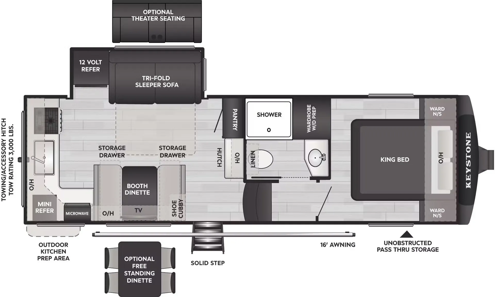 2026 Keystone Cougar 23MLE - Floor plan