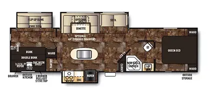 Forest River Cherokee 304BH floor plan