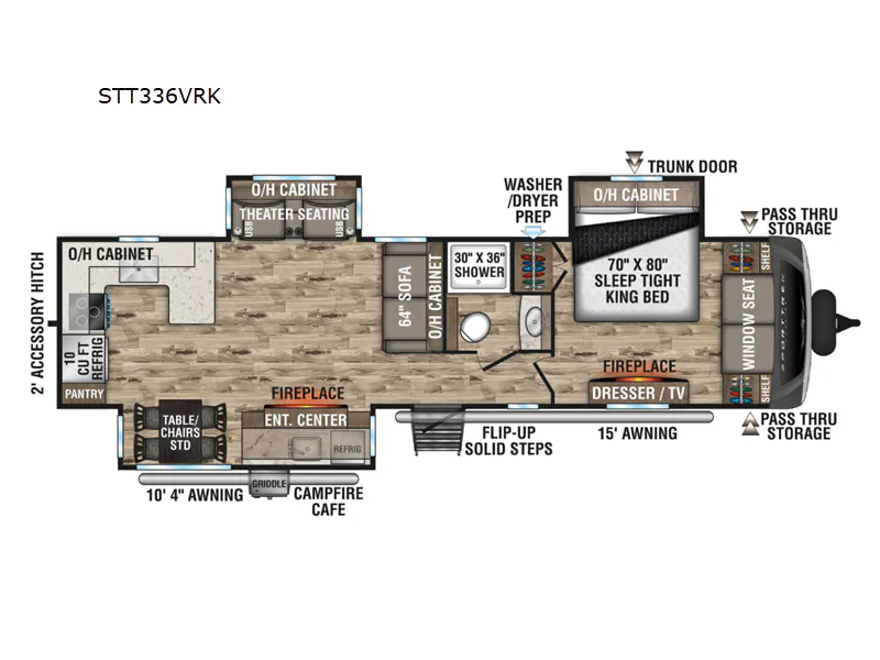 2023 Venture RV SportTrek Touring Edition STT336VRK - Floor plan