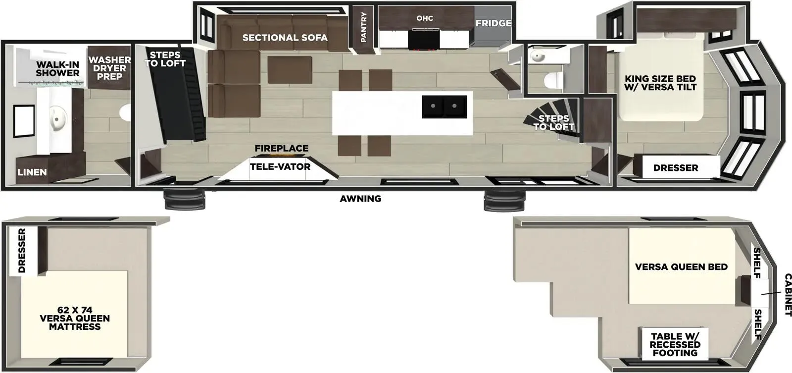Forest River Wildwood Lodge 44ZEN floor plan