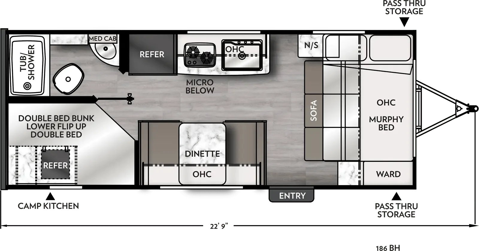Coachmen Apex 186BH floor plan
