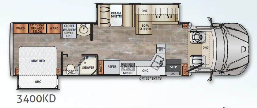 Dynamax Corp DynaQuest XL 3400KD floor plan