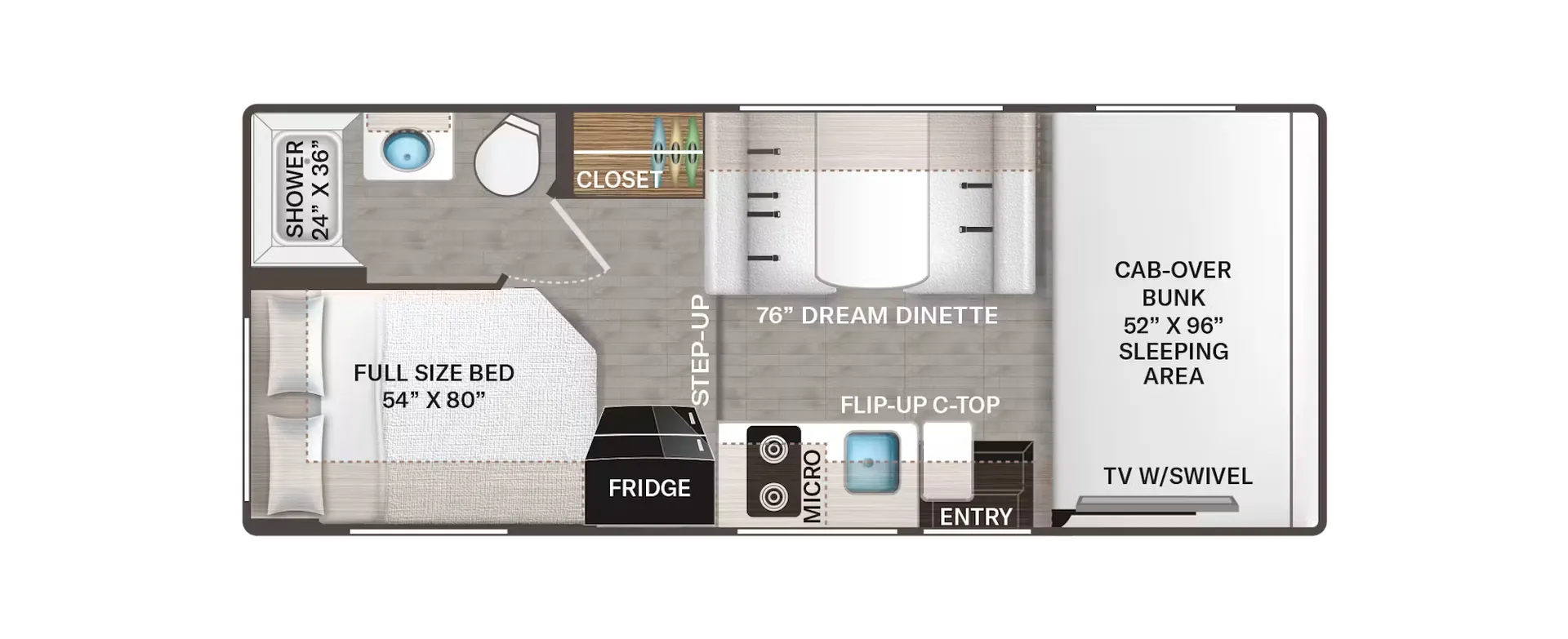 Thor Motor Coach Coleman 21EZ floor plan