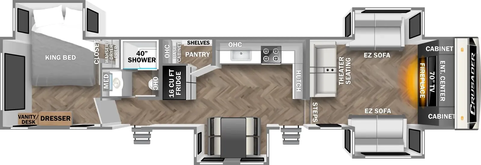 2025 Prime Time Crusader 375FLS - Floor plan