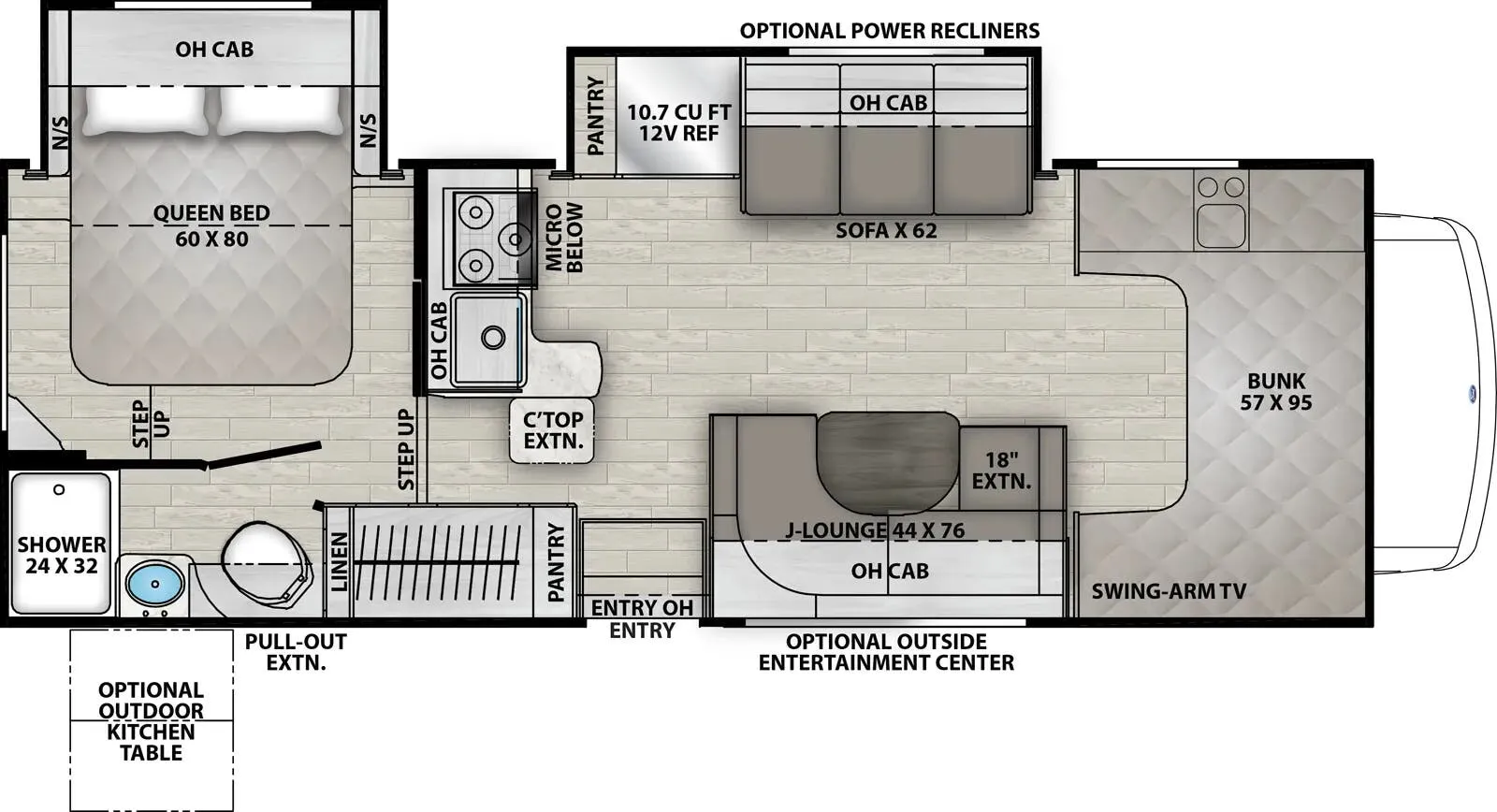 2025 Coachmen Freelander 26DS - Floor plan