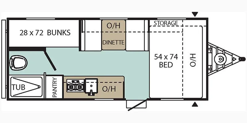Coachmen Viking Saga 17SBH floor plan