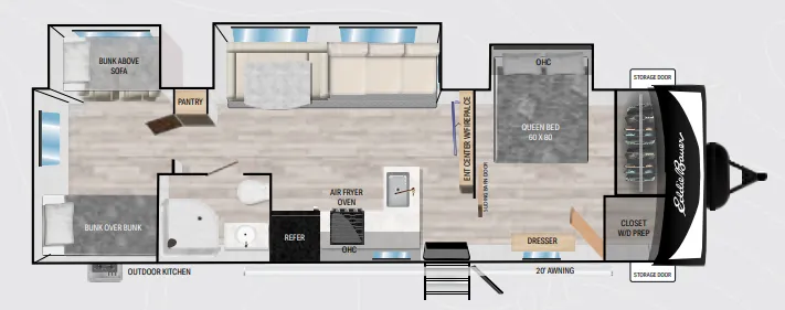 2024 Heartland Eddie Bauer 34BSBH - Floor plan
