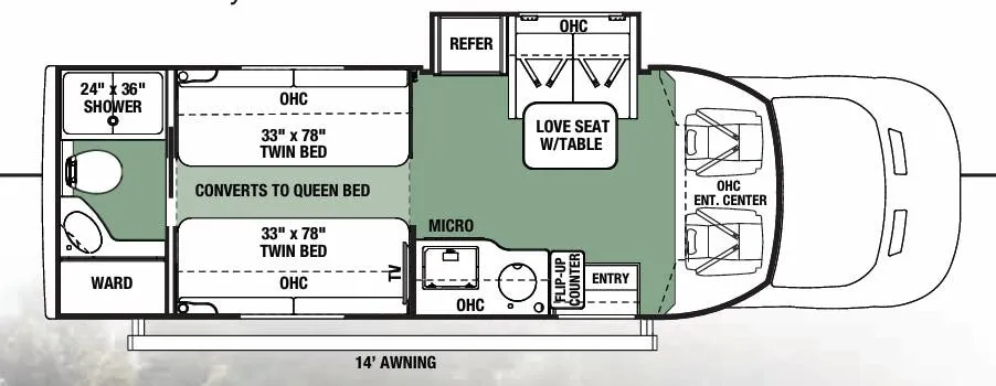 Forest River Forester TS TS2371 floor plan