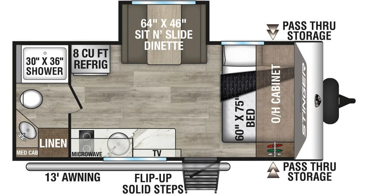 Venture RV SportTrek Stinger STS171VMK floor plan