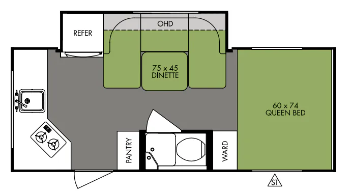 Forest River R-Pod RP-179 floor plan