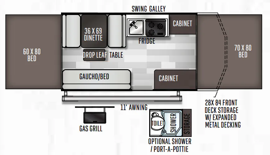 Forest River Flagstaff SE 228BHSE floor plan