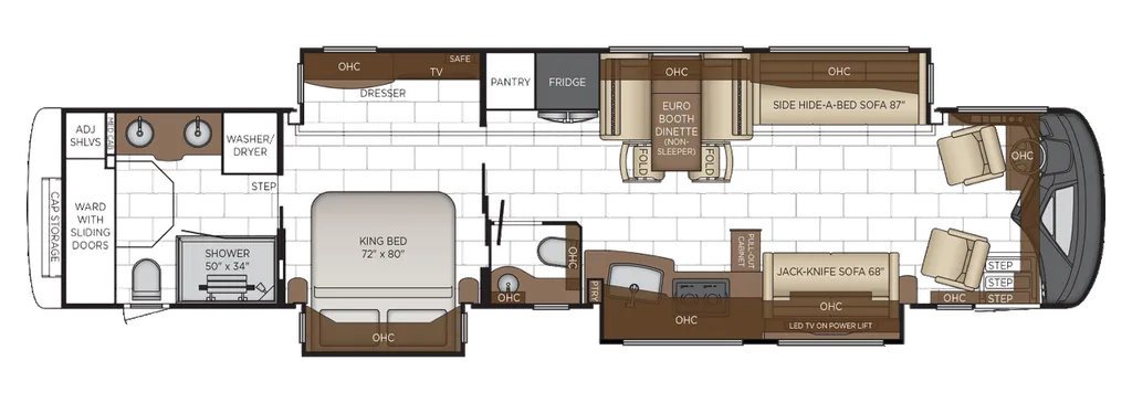 2026 Newmar London Aire 4551 floor plan