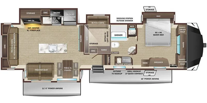 2024 Highland Ridge Open Range 371MBH - Floor plan