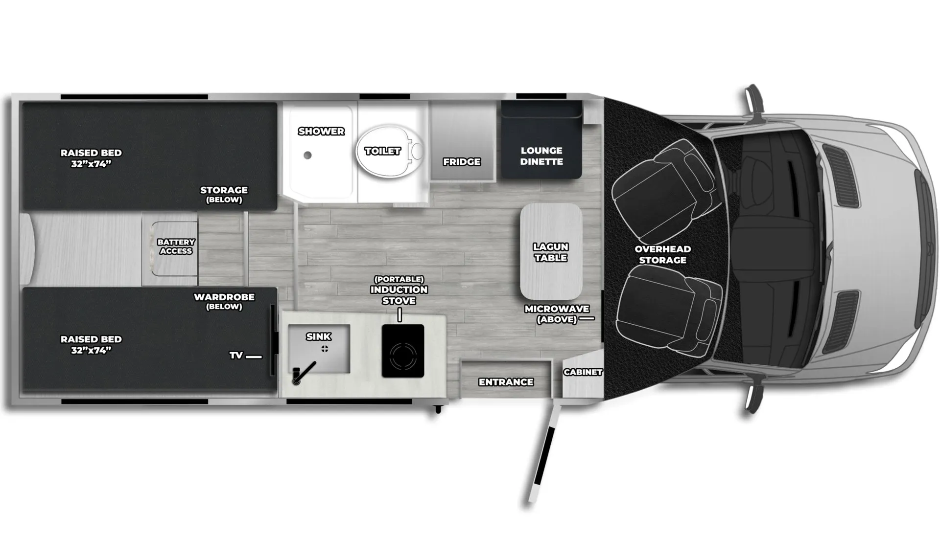 Pleasure-Way Plateau XLTW BASE floor plan
