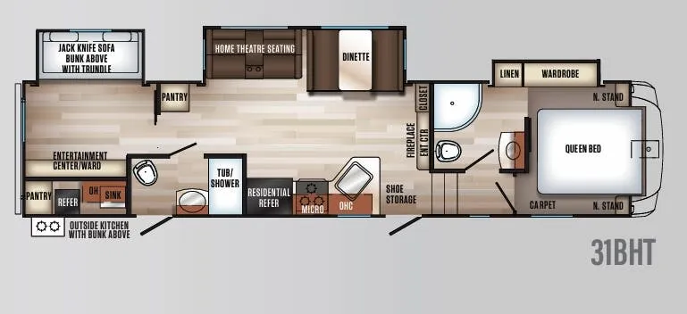 Forest River Sabre 31BHT floor plan