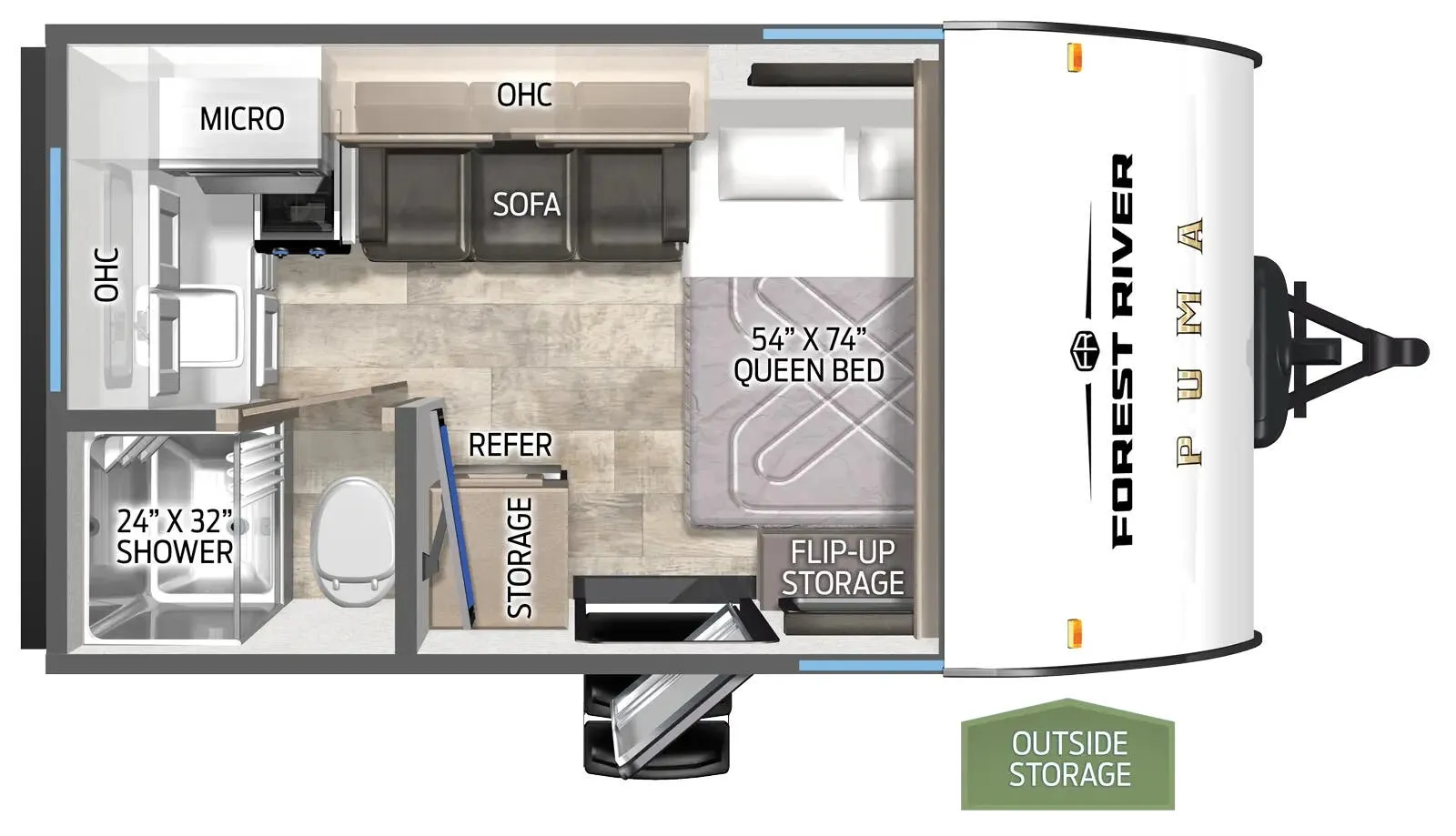 Palomino Puma Camping Edition 121RKCE floor plan