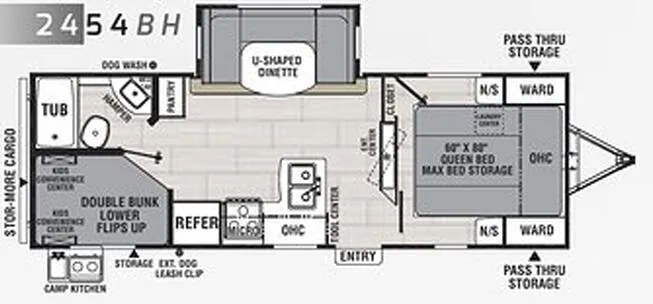 Coachmen Spirit 2454BH floor plan