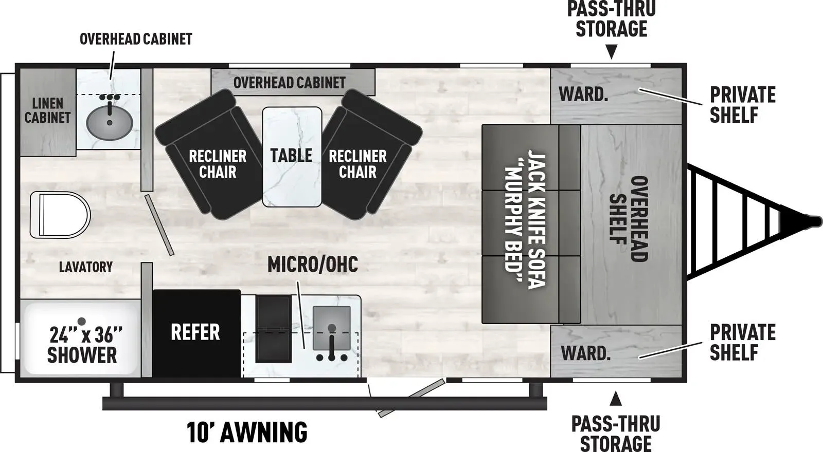 Forest River Viking 18FQ floor plan