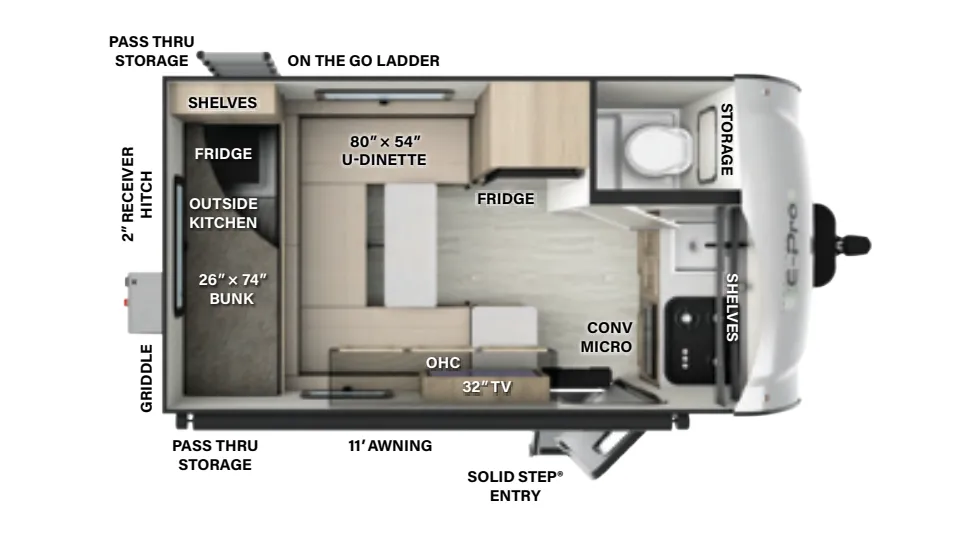 Forest River Flagstaff E-Pro E15RD floor plan