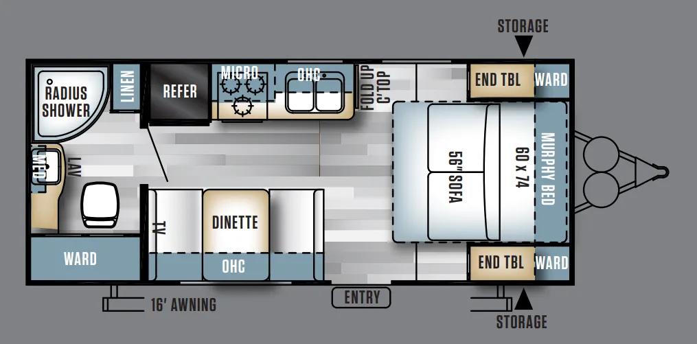 Forest River Salem Cruise Lite 171RBXL floor plan