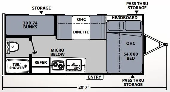 Coachmen Apex Nano 185BH floor plan