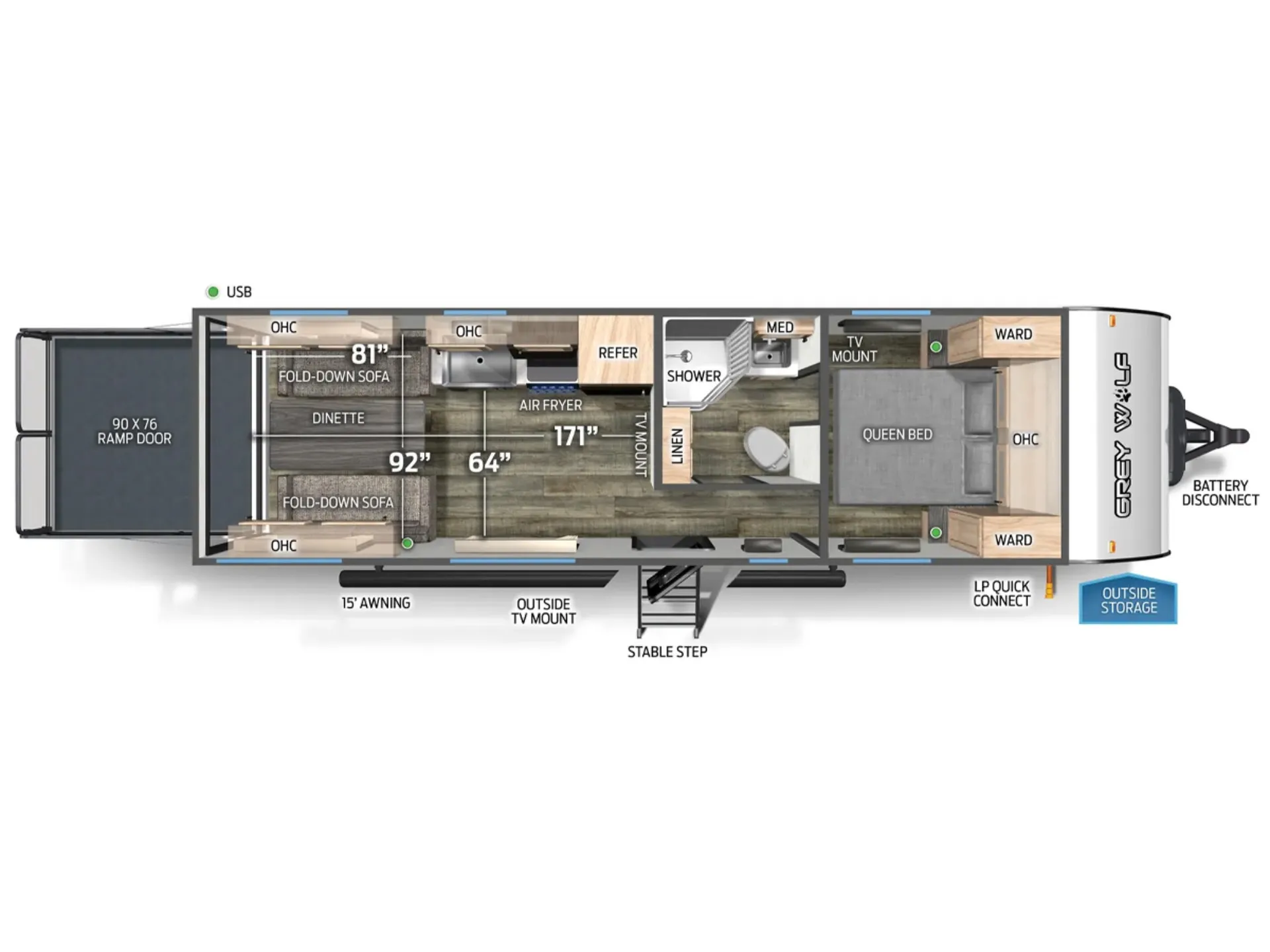 2026 Forest River Grey Wolf 25RRT - Photo 3