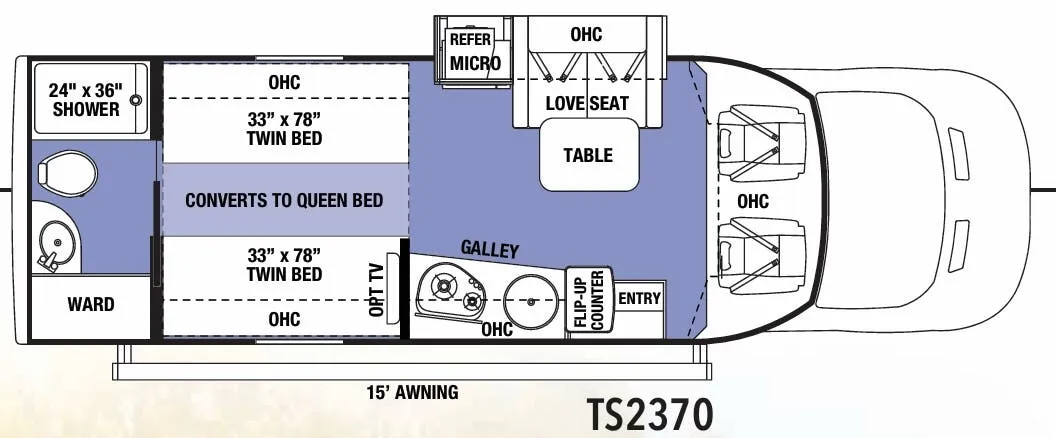 Forest River Sunseeker TS TS2370 floor plan