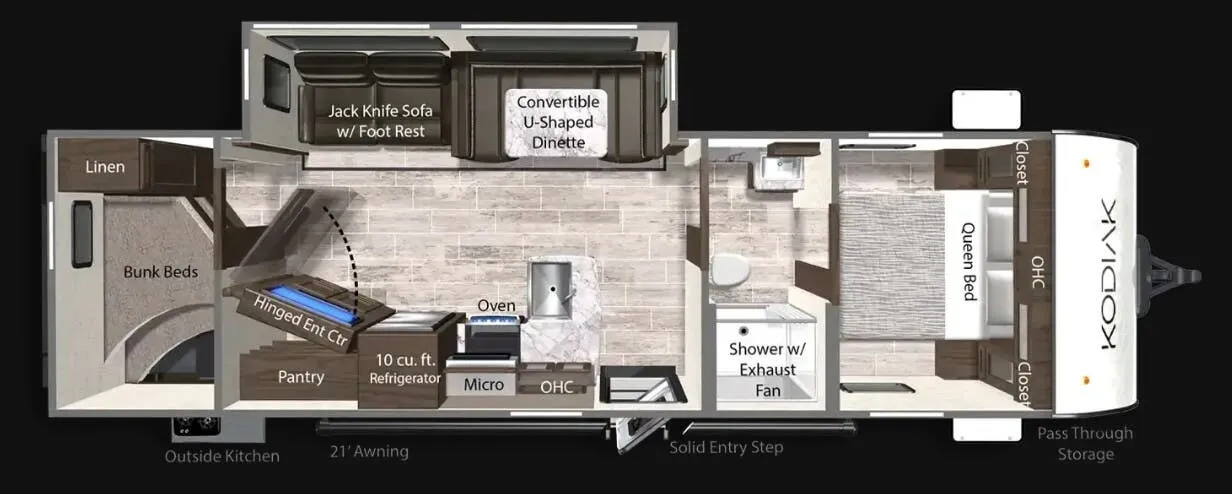 Dutchmen Kodiak 296BHSL floor plan