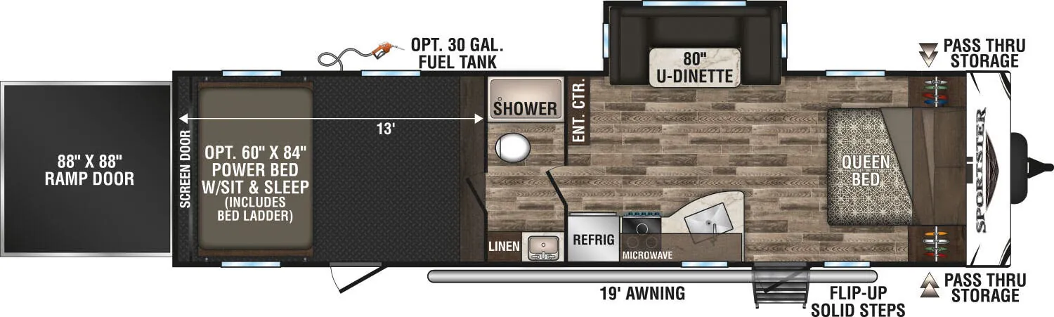 K-Z Sportster 321THR13 floor plan