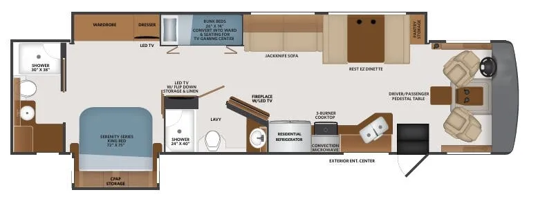 Fleetwood Bounder 36F floor plan