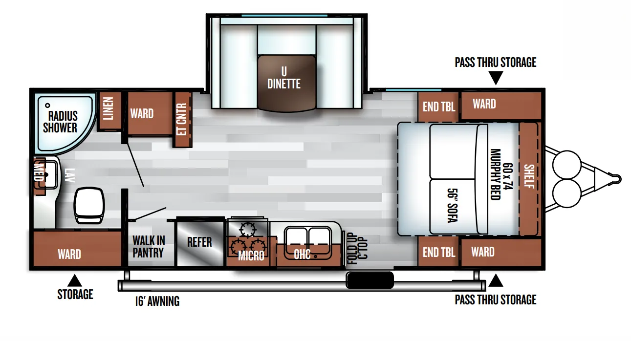 Forest River Salem Cruise Lite 233RBXL floor plan