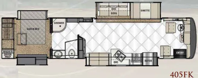 Coachmen Sportscoach Cross Country 405FK floor plan
