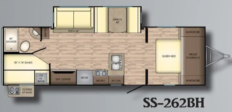 2018 CrossRoads Sunset Trail Super Lite 262BH floor plan