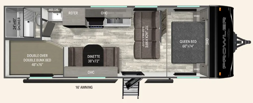 2026 Heartland Prowler 2600BH floor plan