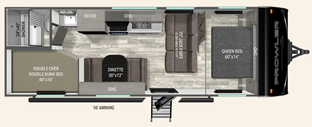 2026 Heartland Prowler 2600BH - Floor plan