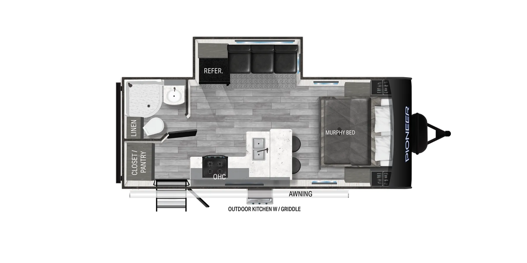 Heartland Pioneer RB215 floor plan
