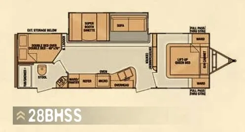 Cruiser RV Radiance 28BHSS floor plan