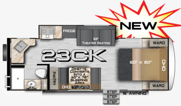 Northwood Nash Camp 23CK floor plan