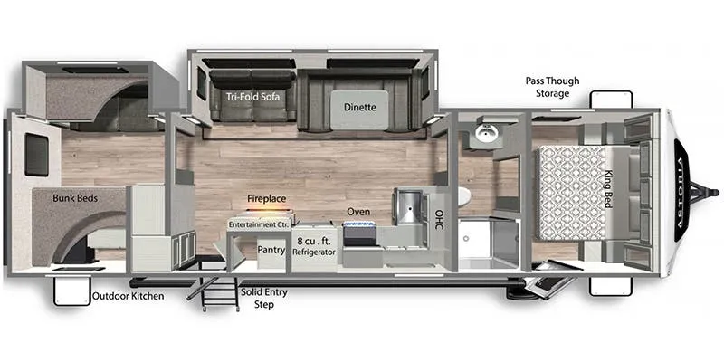 2022 Dutchmen Astoria 3203BH - Floor plan