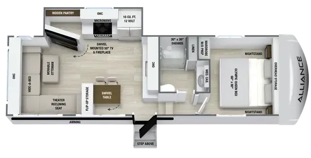 Alliance RV Avenue All-Access 26RE floor plan