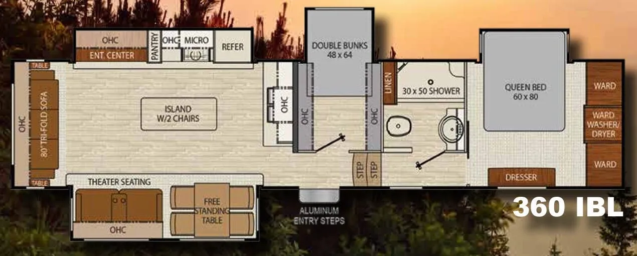 2017 Coachmen Chaparral 360IBL - Floor plan