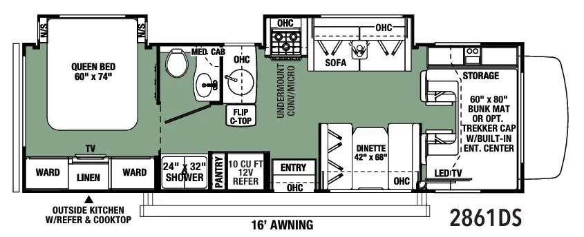 Forest River Forester Classic 2861DS floor plan