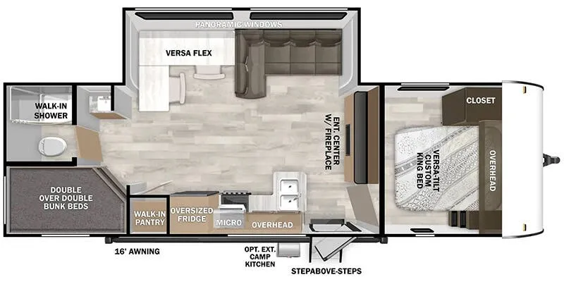 2025 Forest River Salem 28DBUD floor plan