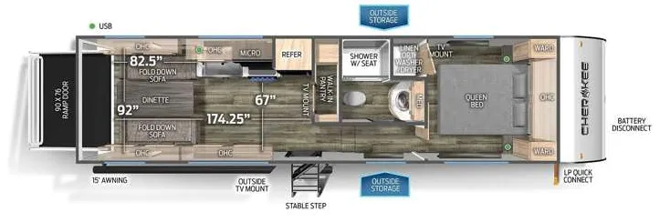 2024 Forest River Cherokee Black Label 256RRBL - Floor plan