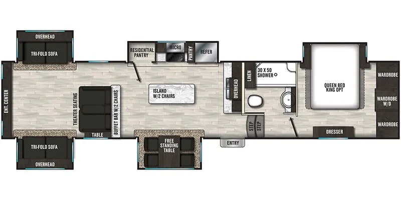 Shasta Phoenix 381RE floor plan